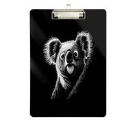 Simple line Art Koala Cool clipboards Plastic for Homework Pediatric Size 9 x 12.5 Tabla para escribir con Clip