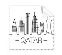 Simple-line Drawing Hand-painted City Qatar Landmark Glasses Cloth Cleaning Cloth Gift Phone Screen Cleaner 5pcs