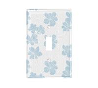 Simple Line Flower Premium Single-Gang Roman Frame Switch Plate â€“ Realistic Leather-Texture Finish, Durable Pc Material Wall Cover for Residential & Commercial Use (Includes Decorative Screws)