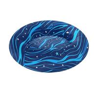 Simple Line Stars Electric Blue Wave Pattern Pet Dog Bed Donut Cuddler Puppy Beds for Small Size Pets Sleeping S