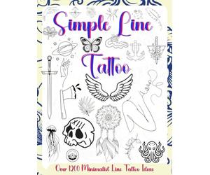 Simple Line Tattoo: Over 1200 Minimalist Line Tattoo Ideas.featuring elegant geometric shapes, floral patterns, abstract symbols, and creative ... inspire your next tattoo or artistic project.