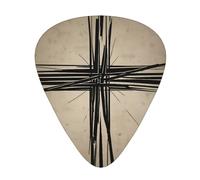 Simple lines cross Patterned Guitar Picks - 12-Piece Set with 3 Different Thicknesses, Suitable for Electric and Acoustic Guitars