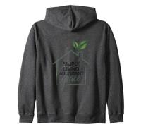 Simple Living Abundant Grace Christian Home Zip Hoodie