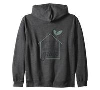 Simple Living Abundant Grace Christian Message Zip Hoodie