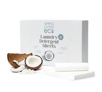 Simple Living Eco, Laundry Detergent Sheets, Simplify Your Washing With Our Compact Laundry Sheets, Eco Washing, Non Bio & Skin-Friendly, (32 Sheet Pack, Coconut) 1 Pack