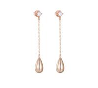Simple Long Tassel Drop Huggies Earrings 925 Sterling Silver Rose & Gold Huggies Earrings For Women Girls