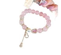 Simple Love Pink Pearl Bracelet 2025 New Sense Niche High Value Temperament Personalized Fashion Shiny Bracelet