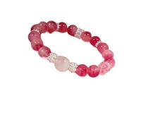 Simple Love Pink Pearl Bracelet 2025 New Sense Niche High Value Temperament Personalized Fashion Shiny Bracelet