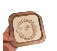 Simple Love Pink Pearl Bracelet 2025 New Sense Niche High Value Temperament Personalized Fashion Shiny Bracelet