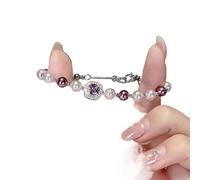 Simple Love Pink Pearl Bracelet 2025 New Sense Niche High Value Temperament Personalized Fashion Shiny Bracelet