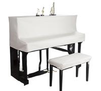 Simple Luxurious Piano Cover Wash Free Scientific And Technological Cloth Half for Piano(White,35x75cm)