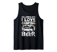 Simple Man Camping and Beer Outdoor Adventure Nature Tank Top