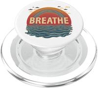 Simple Mantra Reminder To Breathe Mindfulness PopSockets PopGrip for MagSafe