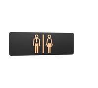 Simple Men and Women Bathroom Signs WC Public Toilet Guide Index Hotel To The Left and Right Restroom Prompt Toilet Sign(3,24x8cm)
