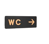 Simple Men and Women Bathroom Signs WC Public Toilet Guide Index Hotel To The Left and Right Restroom Prompt Toilet Sign(5,24x8cm)