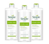 Simple Micellar Water - Kind to Skin, Triple-Purified Water + Pro-Vitamin B5, B3 & C, No Perfume, No Harsh Chemicals, Gently Removes Makeup & Soothes Skin - (400ml, Pack of 3)