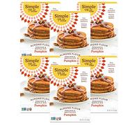 Simple Mills Almond Flour Pancake & Waffle Mix, Pumpkin - Gluten Free, Plant Based, Paleo Friendly, Breakfast 10.7 Ounce (Pack of 6)