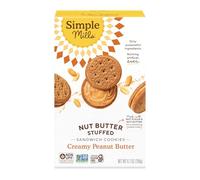 Simple Mills Creamy Peanut Butter Sandwich Cookies - Gluten Free, Vegan | Made with Nut Flour and Nut Butter, Sweetened with Coconut Sugar, Clean Ingredients, Certified Gluten Free Cookies, Vegan