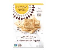 Simple Mills Naturally Gluten-Free Almond Flour Crackers, Cracked Black Pepper, 4.25 oz