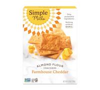 Simple Mills Naturally Gluten-Free Almond Flour Crackers, Farmhouse Cheddar, 4.25 oz