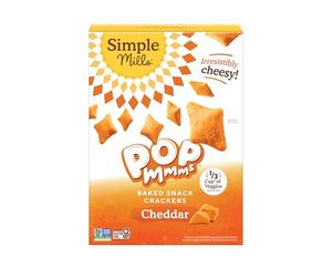 Simple Mills Pop Mmms Cheddar Baked Snack Crackers, Gluten Free, 4 Ounce (1)