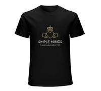 Simple Minds Band Logo Mens Fashion Casual Basic Short Sleeve T-Shirts Size S Black