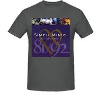 Simple Minds Glittering Prize 8192 Black Tee Shirts f Men Grey