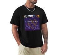 Simple Minds Glittering Prize 8192 Black Tee Shirts for Men Black M