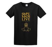 Simple Minds Heart Black Cotton Tee Size X-Large