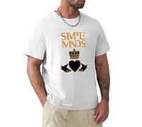 Simple Minds Jim Kerr Unisex Crew Neck Cotton Tee Men's Short-Sleeve T-Shirts White Size XXL