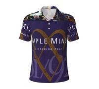 Simple%Minds* Rock Band Polo T-Shirt Classic Men's Hip Hop Design Music Fans Gift Tee Tops for Casual and Business Occasions Medium