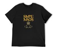 Simple Minds T-Shirt Cotton Men Summer Fashion T-Shirt Graphic Unisex Basic Short Sleeve Cotton Casual T-Shirt Black