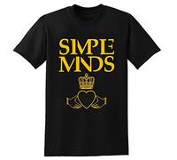 Simple Minds T-Shirt Cotton Men Summer Fashion T-Shirt Graphic Unisex Basic Short Sleeve Cotton Casual T-Shirt Black XXL