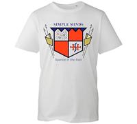 Simple Minds T-Shirt, Funny Scottish Rock Band Sparkle in The Rain Concert Fan Shirt, Gift Unisex Tee Top (Black, L)