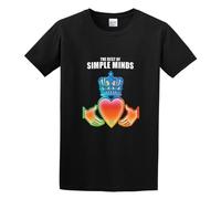 Simple Minds The Best of Simple Minds Rock Album Cover ArtVintage T Shirt Short Sleeve Funny Top Black L