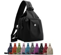 Simple Mini Backpack 3 In 1 Anti-Theft Travel Tote Bag, Waterproof 2-Way Commuter Bag, Oxford Fabric Crossbody Backpack(Black)