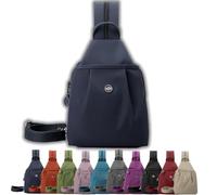 Simple Mini Backpack 3 In 1 Anti-Theft Travel Tote Bag, Waterproof 2-Way Commuter Bag, Oxford Fabric Crossbody Backpack(Dark Blue)