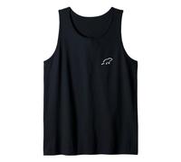 Simple Minimalist Badge Patch Line Art Groundhogs Groundhog Tank Top