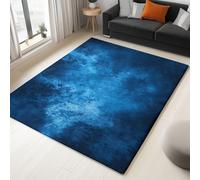 Simple Minimalist Deep Into The Seabed Area Rug For Living Room - Machine Washable Rug With Short Pile For Bedroom, Print Rugs, Stain Resistant Carpet For Office, 160 x 230 cm, Blue