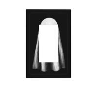 Simple Minimalist Sheet Ghost Light Switch Wall Plate Faceplate Cover Single Rocker 1 Gang Decorator Outlet Receptacle Covers for Home Kitchen Room Bathroom Decor