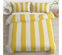 Simple Minimalist Vertical Striped Duvet Cover Set 260 x 220 cm Super King Bedding Set 3 Pcs Quilt Cover Double Sided Microfiber Soft Breathable Bedroom Decor