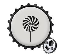 Simple Minimalistic Candy Bottle Opener Round Fridge Magnets Beverage Beer Magnetic Bottle Cap Opener for Fridge, Kitchen, Office