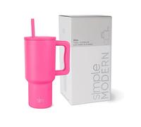 Simple Modern 30 oz Trek Tumbler with Handle and Straw | Insulated Stainless Steel Water Bottle Iced Coffee Cup Travel Mug | Gifts for Women | Trek Collection | 890ml | Raspberry Vibes