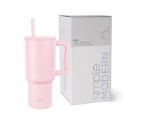 Simple Modern 30 oz Trek Tumbler with Handle and Straw | Insulated Stainless Steel Water Bottle Iced Coffee Cup Travel Mug | Gifts for Women | Trek Collection | 890ml | Blush
