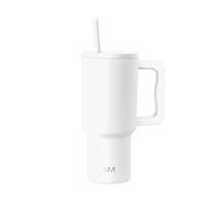 Simple Modern 30 oz Trek Tumbler with Handle and Straw | Insulated Stainless Steel Water Bottle Iced Coffee Cup Travel Mug | Gifts for Women | Trek Collection | 890ml | Winter White