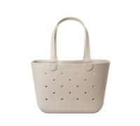 Simple Modern Beach Bag Rubber Tote | Waterproof Large Tote Bag with Zipper Pocket for Beach, Pool Boat, Groceries, Sports | Getaway Bag Collection | Almond Birch