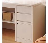 Simple Modern Desk for Cutter Study Table with Cabinet File Storage and External Shelves Home Office Furniture (Gray 120cm L x 45cm W No Chairs)