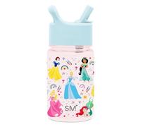 Simple Modern Disney Kids Water Bottle Plastic BPA-Free Tritan Cup with Leak Proof Straw Lid | Reusable and Durable for Toddlers, Boys, Girls | Summit Collection | 12oz, Princess Rainbows