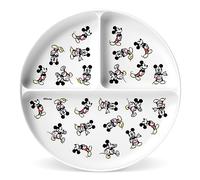 Simple Modern Disney Silicone Plate for Baby and Toddler | Divided and Microwave Safe Plates for Kids | Parker Collection | Mickey Mouse Retro