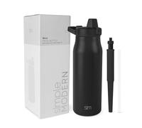 Simple Modern Filtered Water Bottle | Insulated Stainless-Steel Carbon Filter Travel Water Bottles | Reusable for Clean Drinking Water On The Go | 34oz, Midnight Black